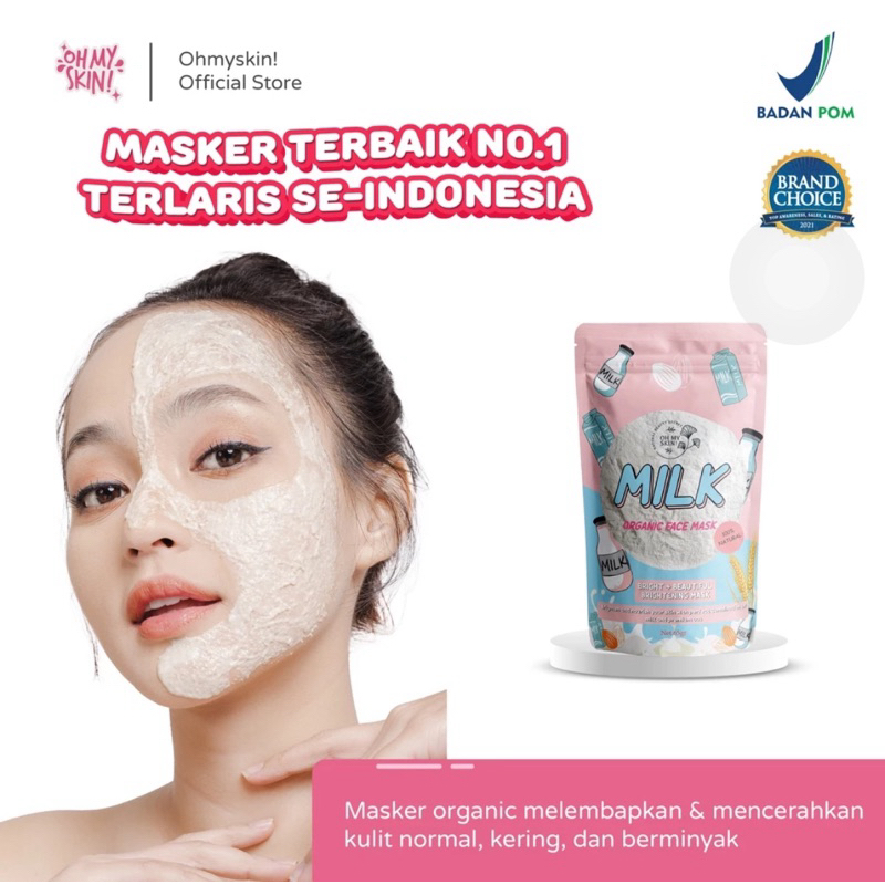 Jual Ready Masker Wajah Premium Oat Bubuk Ohmyskin Matcha Choco Milk