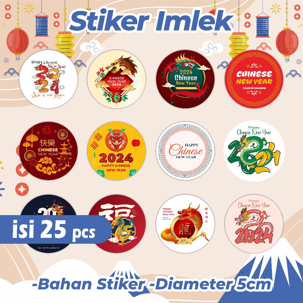 Jual Stiker Imlek Chinese New Year Stiker Toples Hampers Shopee