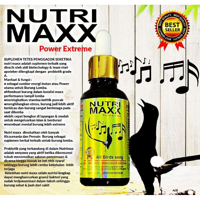 Jual Nutri Maxx Vitamin Suplemen Penggacor Burung Kicau Shopee Indonesia