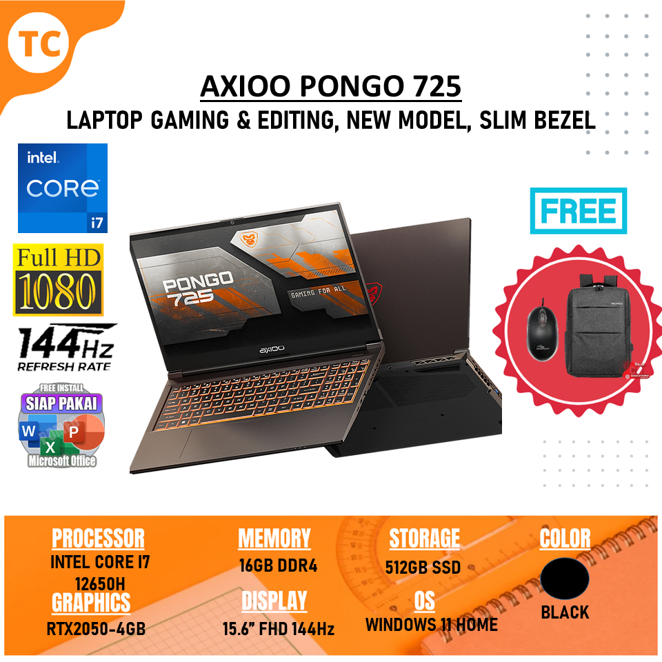 Jual Laptop Gaming Baru Axioo Pongo Intel Core I H Gb Gb