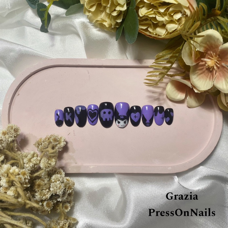 Jual PRESS ON NAILS KUKU PALSU KUROMI Shopee Indonesia