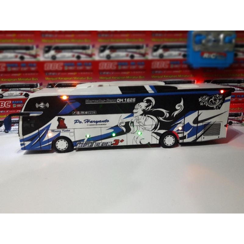 Jual Miniatur Bus RC Po Haryanto SUN BREAKER Remote Control DETIL RAPIH