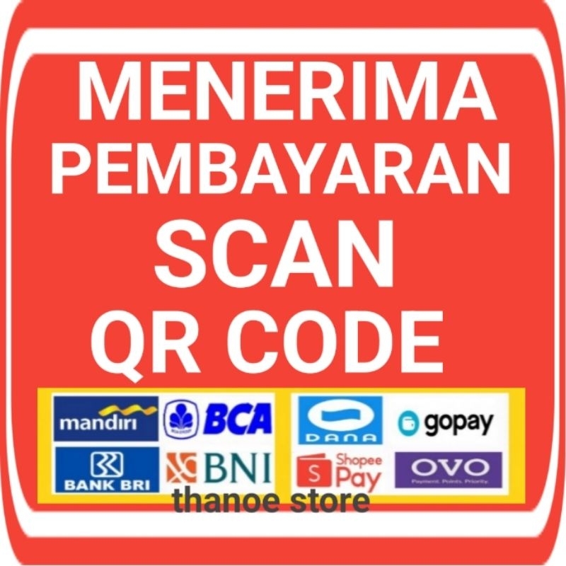 Jual Stiker Menerima Pembayaran Scan Qr Code Shopee Indonesia