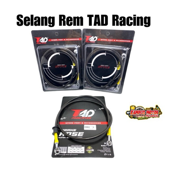 Jual Selang Rem Cakram TAD Racing 90cm 100cm Hitam Universal Slang