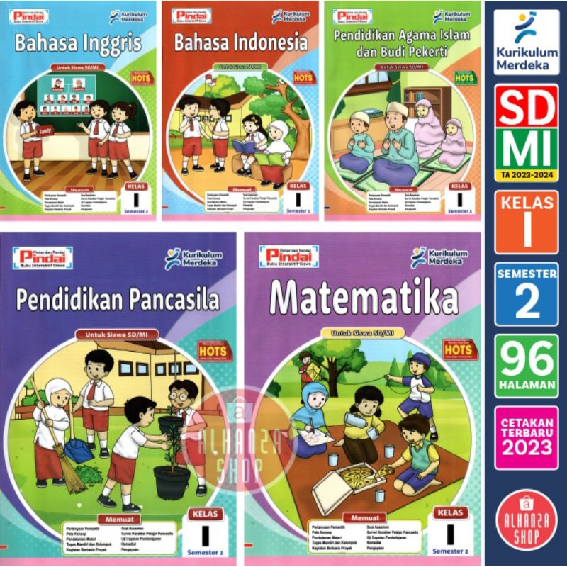 Jual LKS Pindai SD MI Kelas 1 Kurikulum Merdeka Semester 1 2 Shopee