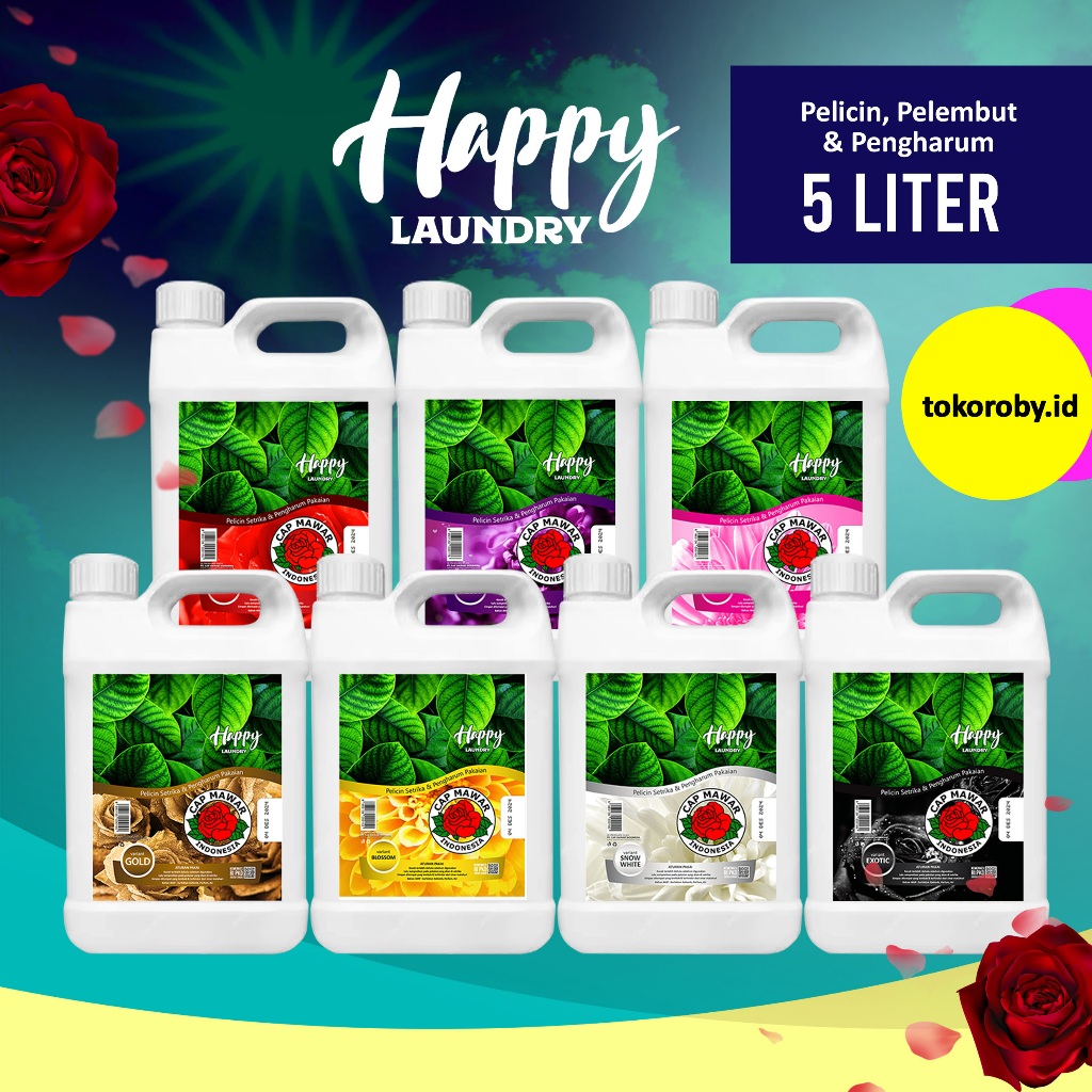 Jual HAPPY LAUNDRY 5 LITER Parfum Laundry Grade A Perfume Refill IZIN