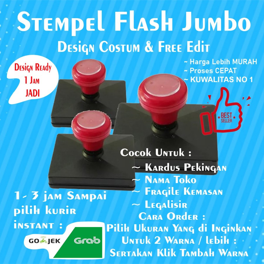 Jual Stempel Flash Jumbo Stempel Kardus Stempel Fragile Dan