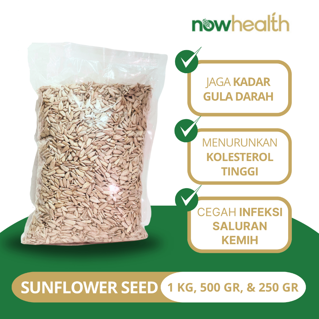 Jual Sunflower Seed 500 Gr Kuaci Biji Bunga Matahari Kupas Raw Healthy