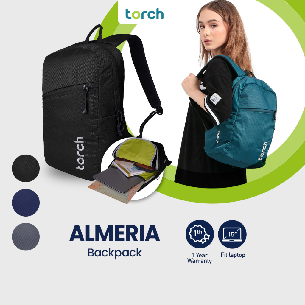 Jual Torch Almeria Tas Ransel Punggung Sekolah Kerja Travelling Laptop