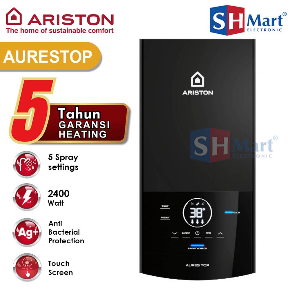 Jual WATER HEATER ARISTON INSTAN AURES TOP PEMANAS AIR LISTRIK GARANSI