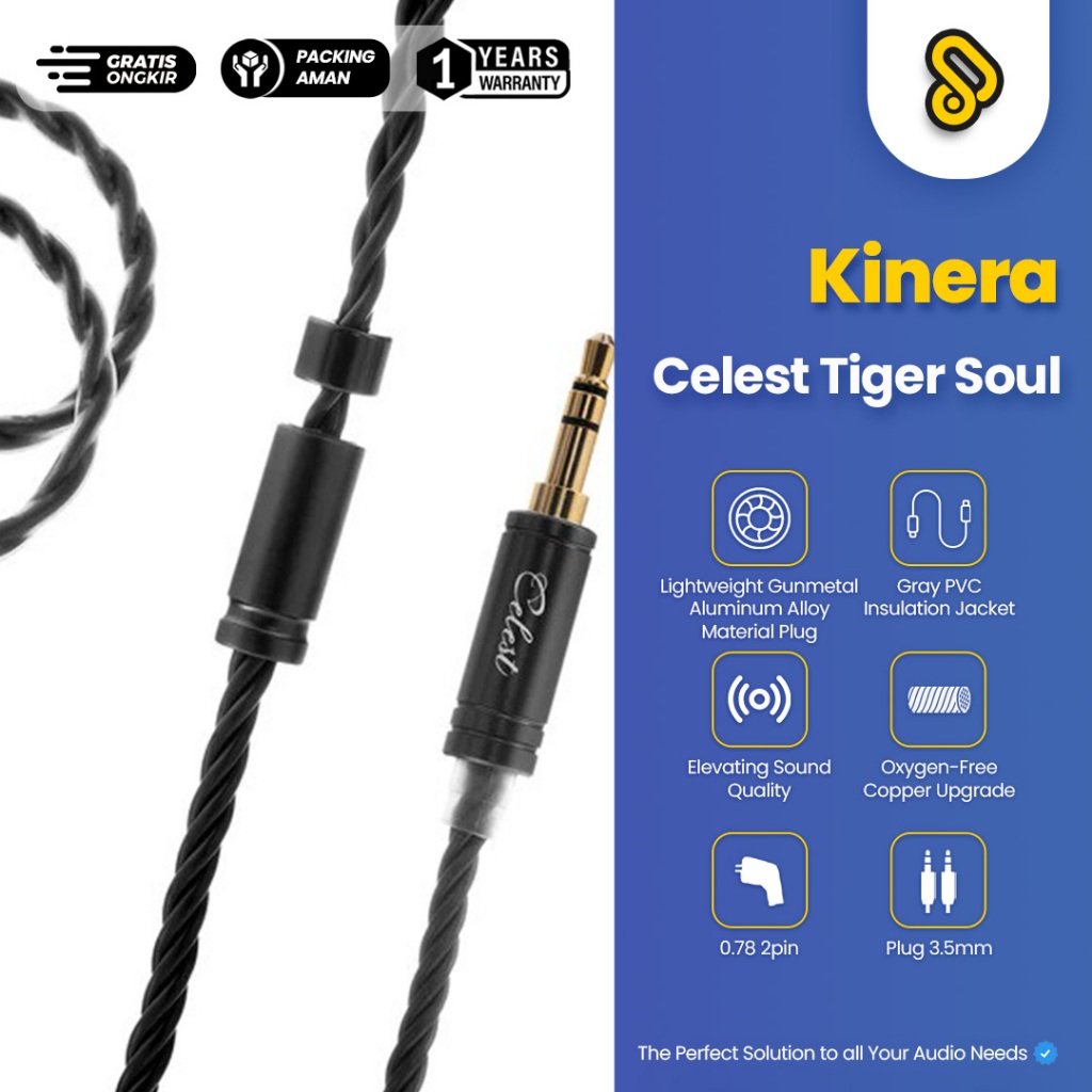 Jual Kinera Celest Tiger Soul OXYGEN FREE COPPER UPGRADE CABLE Shopee