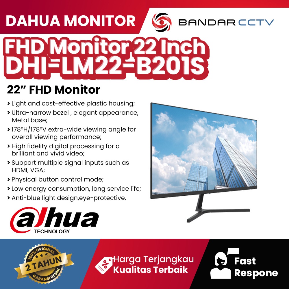 Jual Dahua Led Monitor Inch Dhi Lm B S Shopee Indonesia