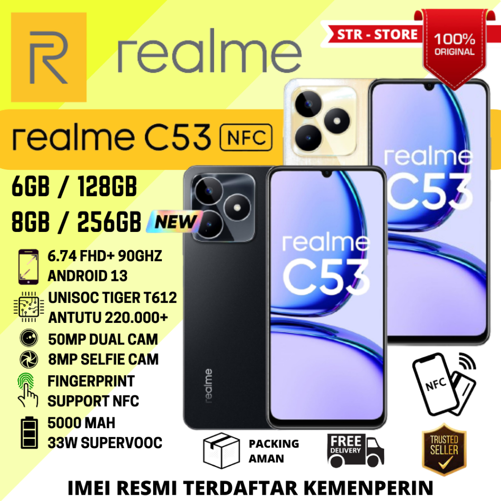 Jual REALME C53 8 256 GB REALME C53 NFC 6 128GB GARANSI RESMI REALME C