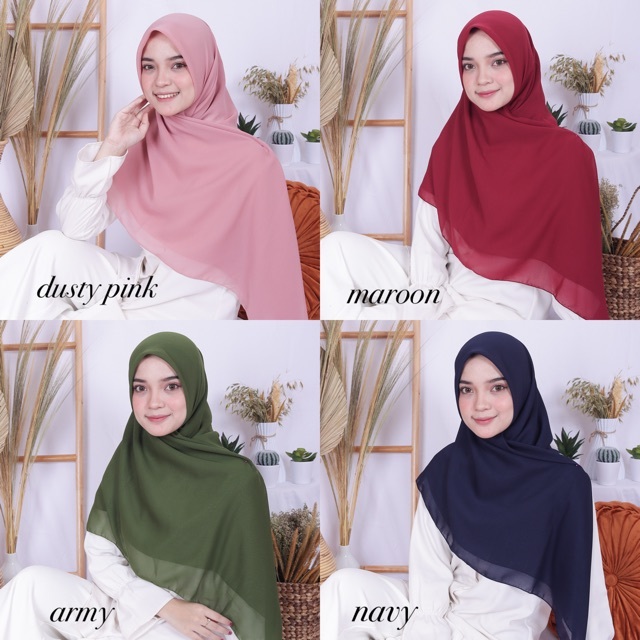 Jual Hijab Bella Square Segi Empat Anti Letoy Premium Polycotton Jahit