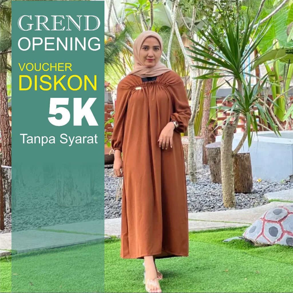 Jual Daster Gamis Fuji Serut Crinkle Airflow Shopee Indonesia