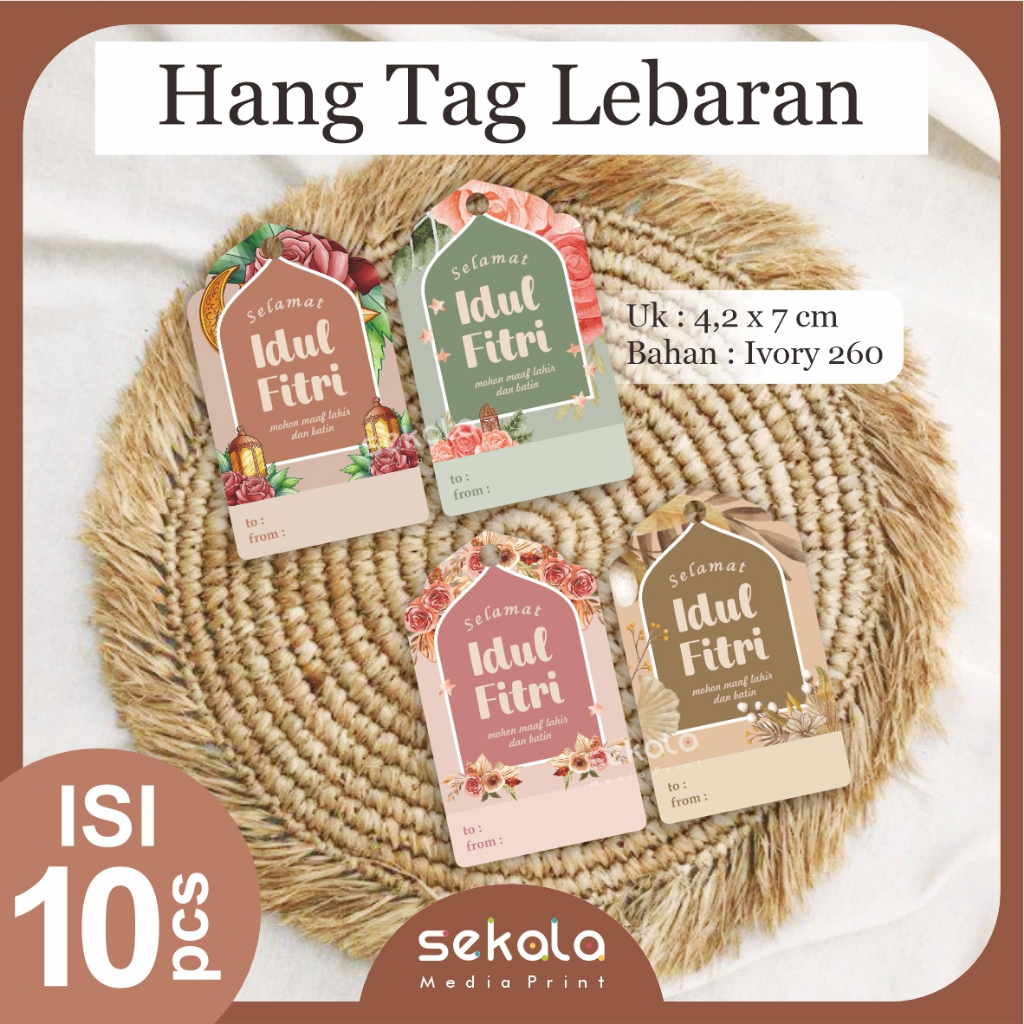 Jual Hang Tag Lebaran Isi Pcs Free Rantai Tali Hangtag