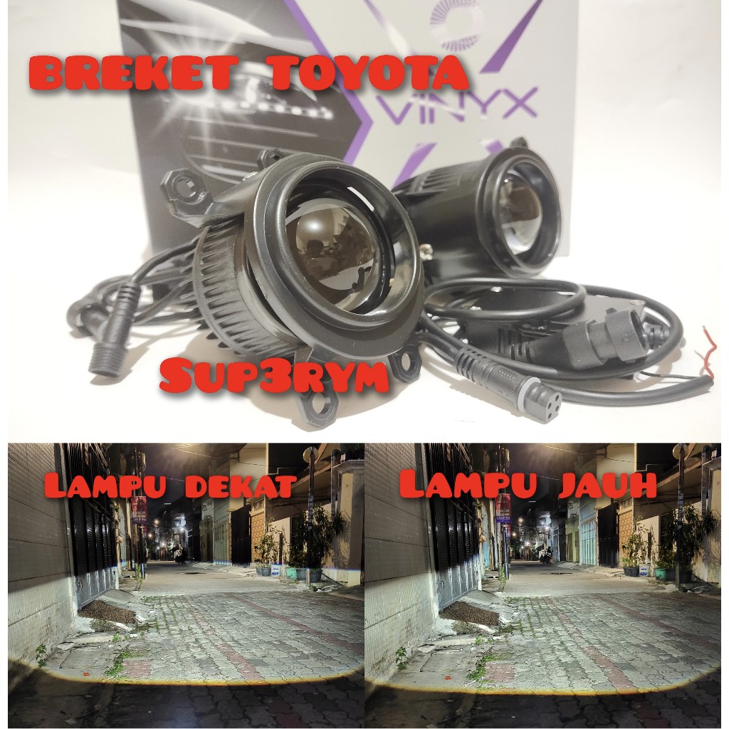 Jual Lampu Foglamp Biled Vinyx Q Breket Toyota Inch Jauh Dekat