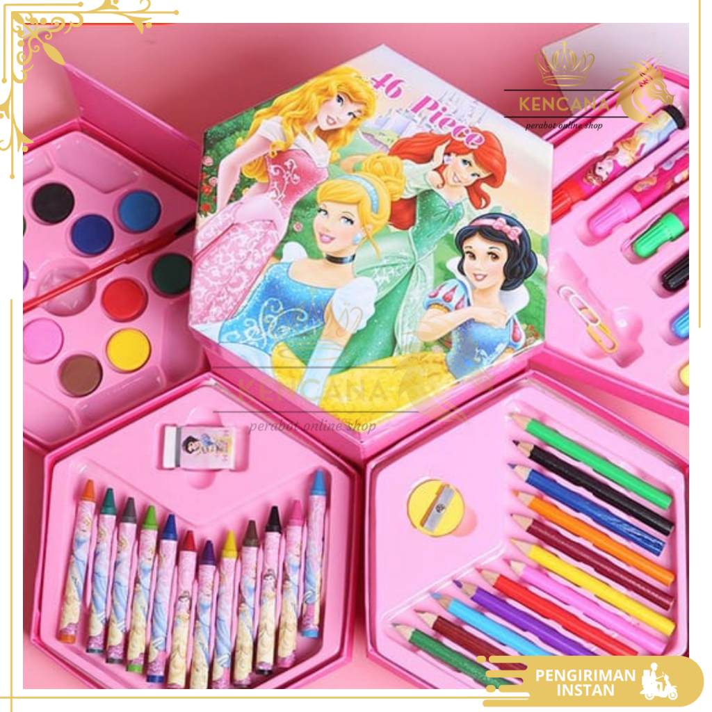 Jual Crayon Set Isi Pensil Warna Spidol Cat Air Alat Lukis