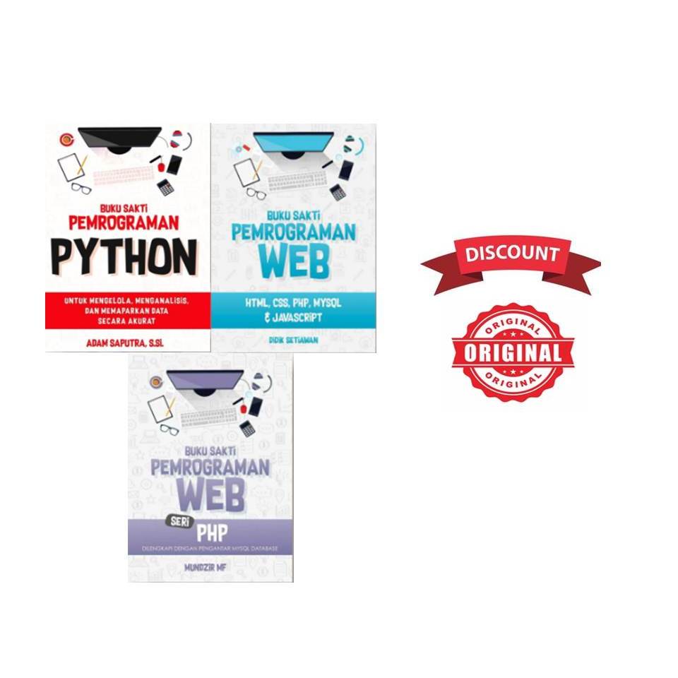 Jual BUKU ORIGINAL Buku Sakti Pemrograman WEB Python Seri PHP HTML