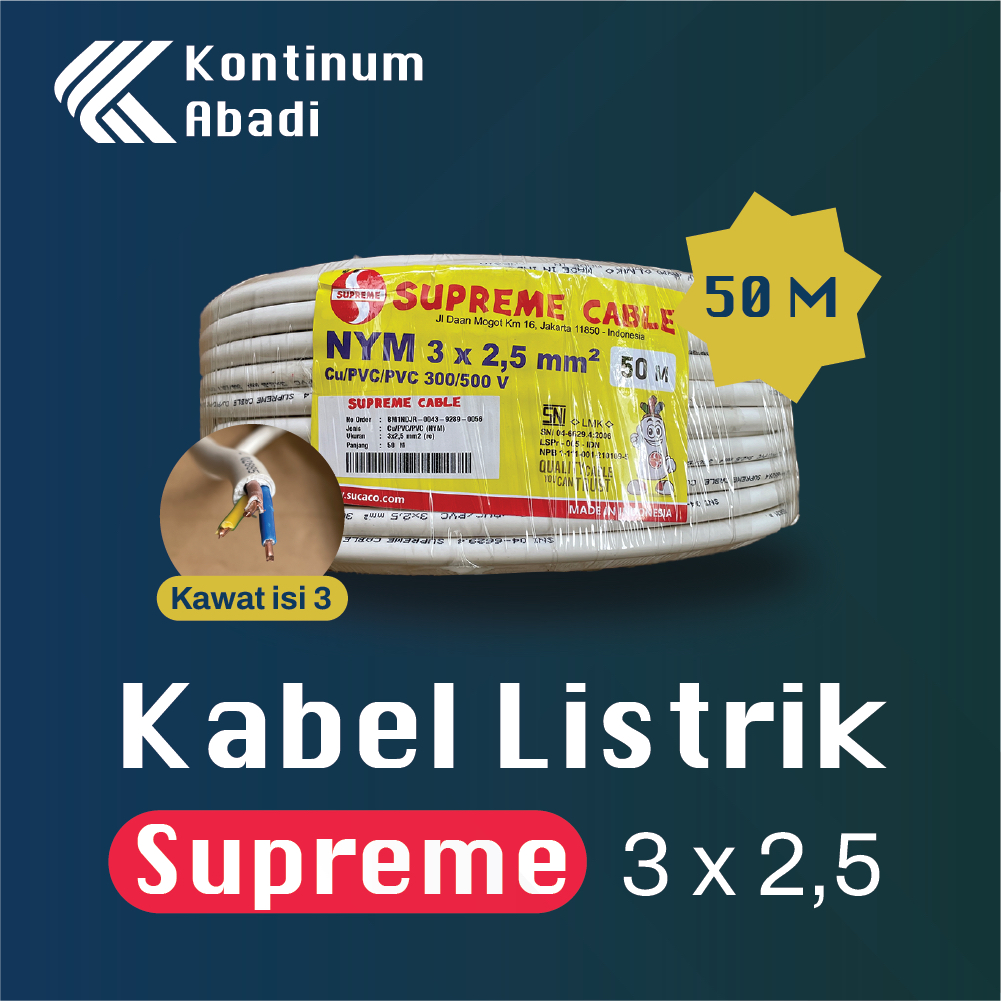 Jual KABEL LISTRIK SUPREME NYM 3 X 2 5 Mm 3 X 2 5 Mm KAWAT Shopee