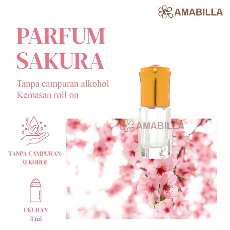 Jual Parfum Aroma BUNGA SAKURA Original Non Alkohol 3ml 6ml 12ml Parfum