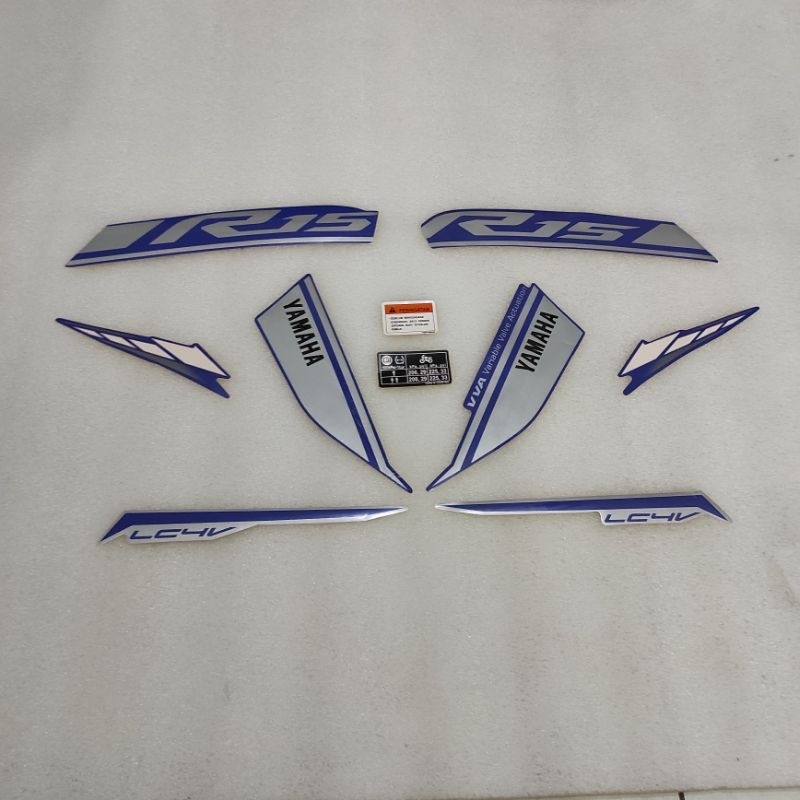 Jual Stiker Stripping Striping Yamaha Yzf R V Vva Biru Blue Moto