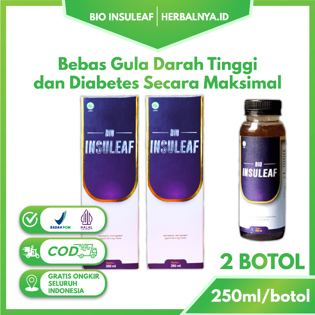 Jual Bio Insuleaf Botol Mengatasi Gula Darah Tinggi Dan Diabetes Bagi