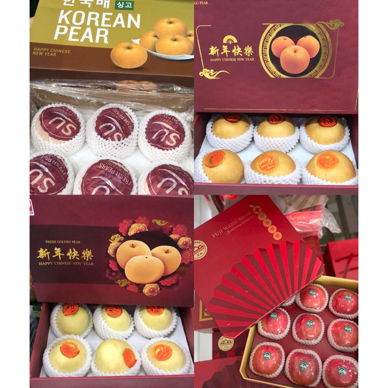 Jual Parcel Buah Giftpack Hampers Buah Jeruk Pear Apel Pir Imlek Cny