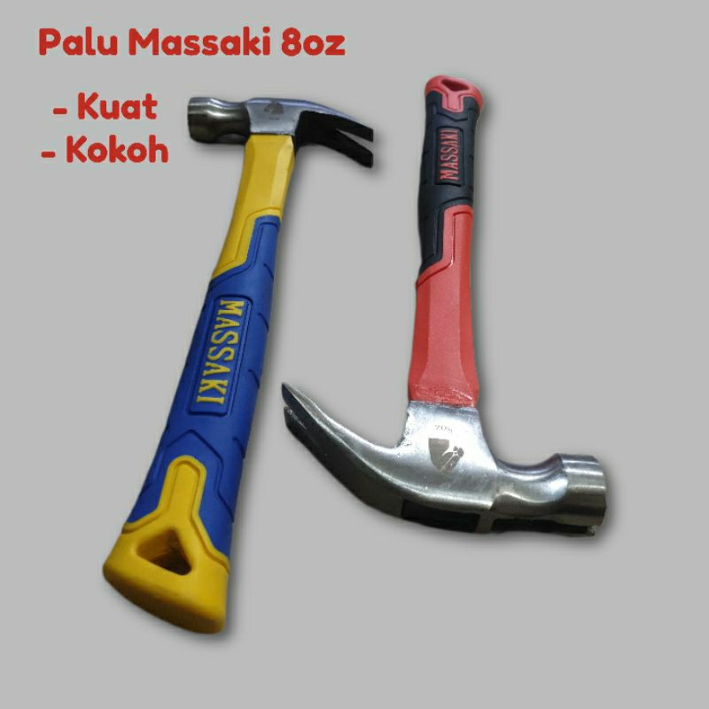 Jual Martil Massaki Gagang Fiber Kuat Palu Kambing Claw Hammer