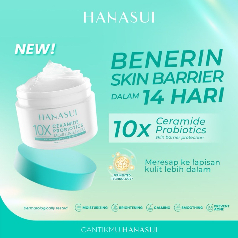 Jual HANASUI CERAMIDE PROBIOTICS MOISTURIZER GEL 30gr GEL PELEMBAB