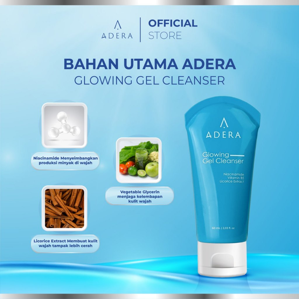 Jual Adera Gel Cleanser Glowing Original BPOM Shopee Indonesia