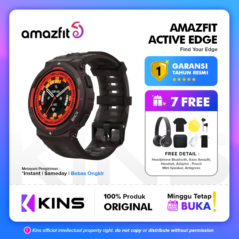 Jual Amazfit Active Edge Smartwatch Atm Gps Stylish Rugged