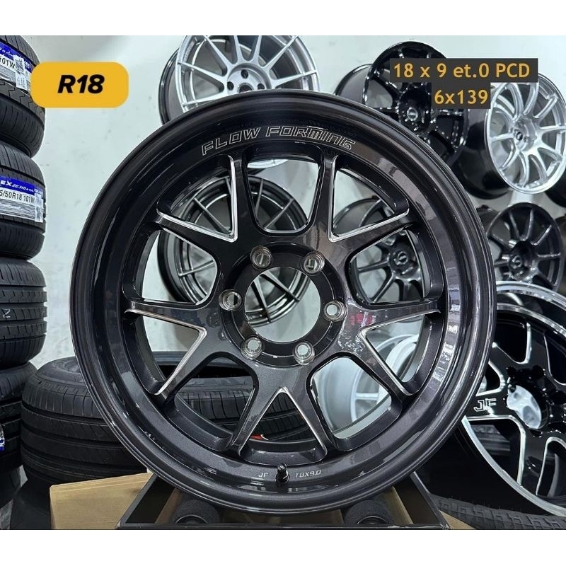 Jual Velg Mobil R18 FLOW FORMING VENOM 6 JF LUXURY Velg Mobil Racing