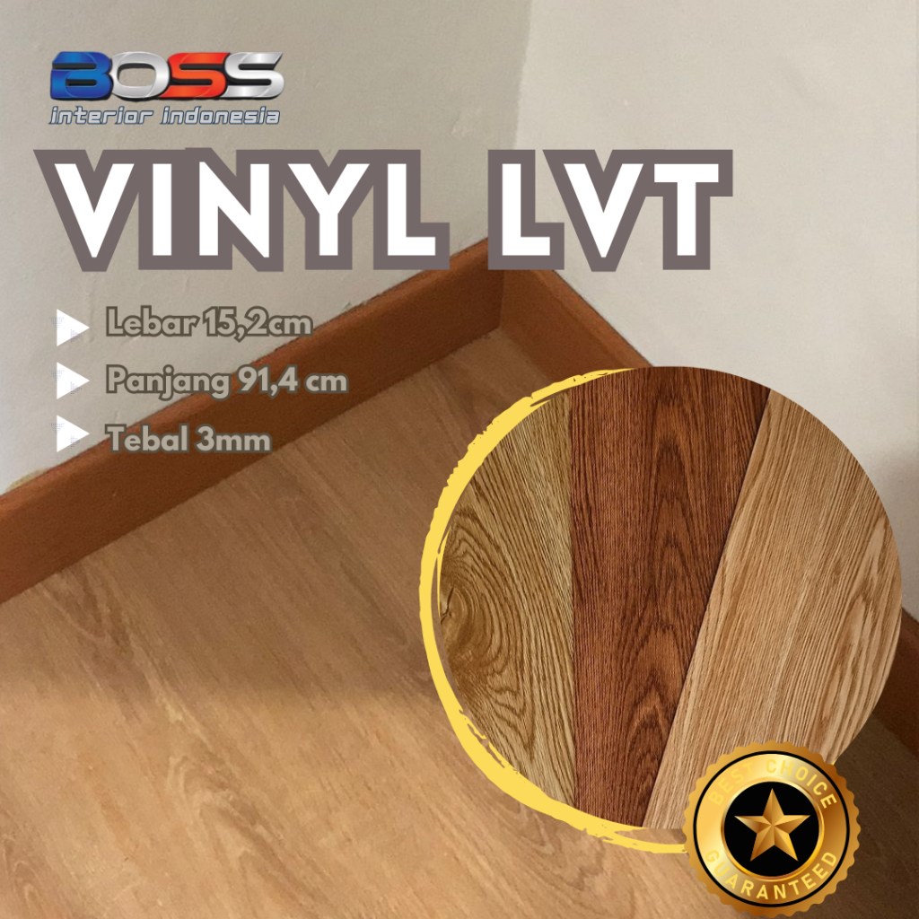 Jual LANTAI VINYL LVT LUXURY VINYL TILES FLOORING STIKER MOTIF KAYU