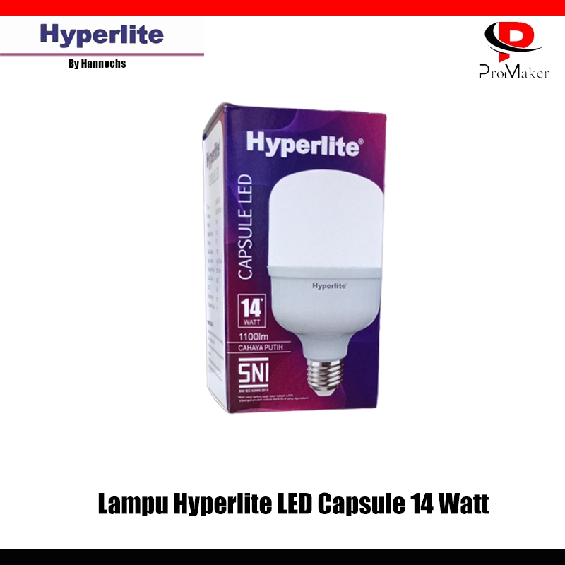 Jual Lampu Bohlam LED Hyperlite Capsule 14 Watt Cool Daylight SNI