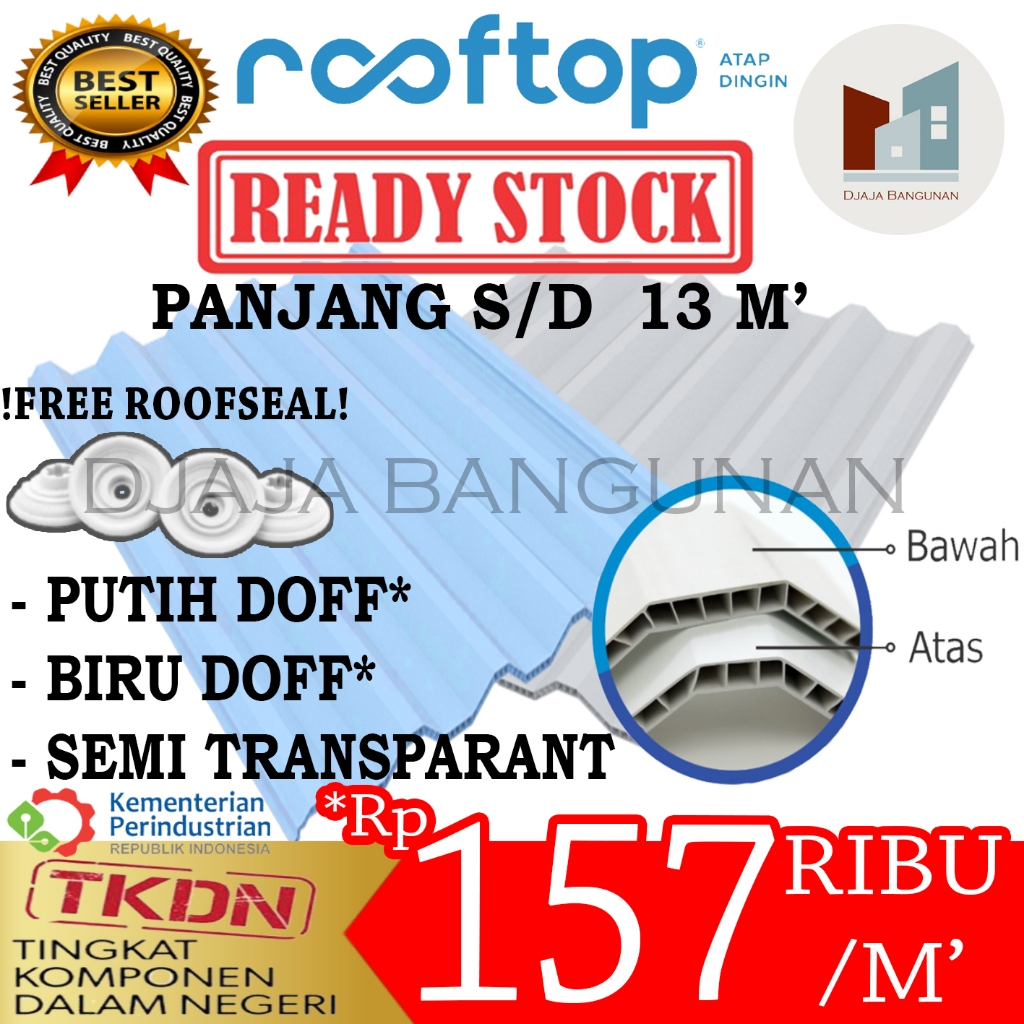 Jual Atap Upvc Rooftop I Series Standard C Series Dingin Dan