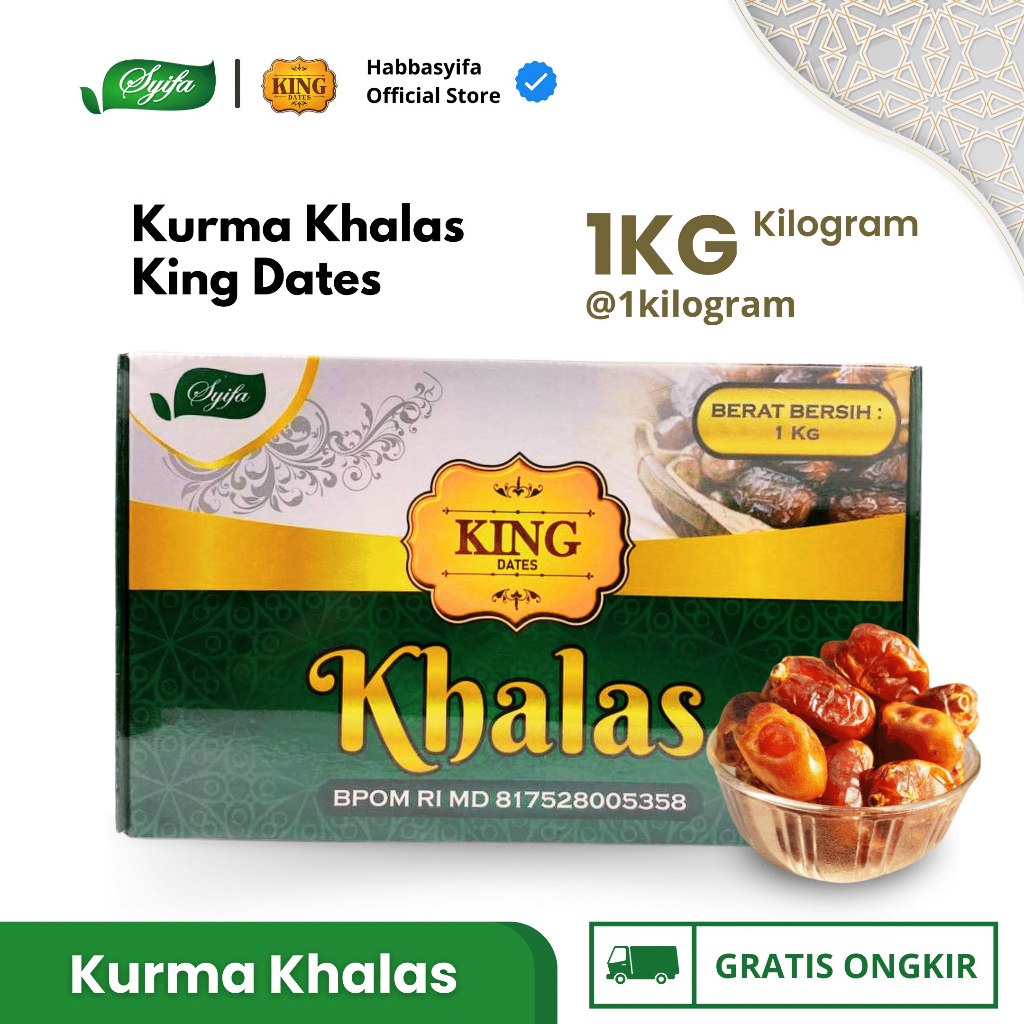 Jual Kurma Khalas King 500 Gram Dan 1 Kg King Dates Khalas Syifa