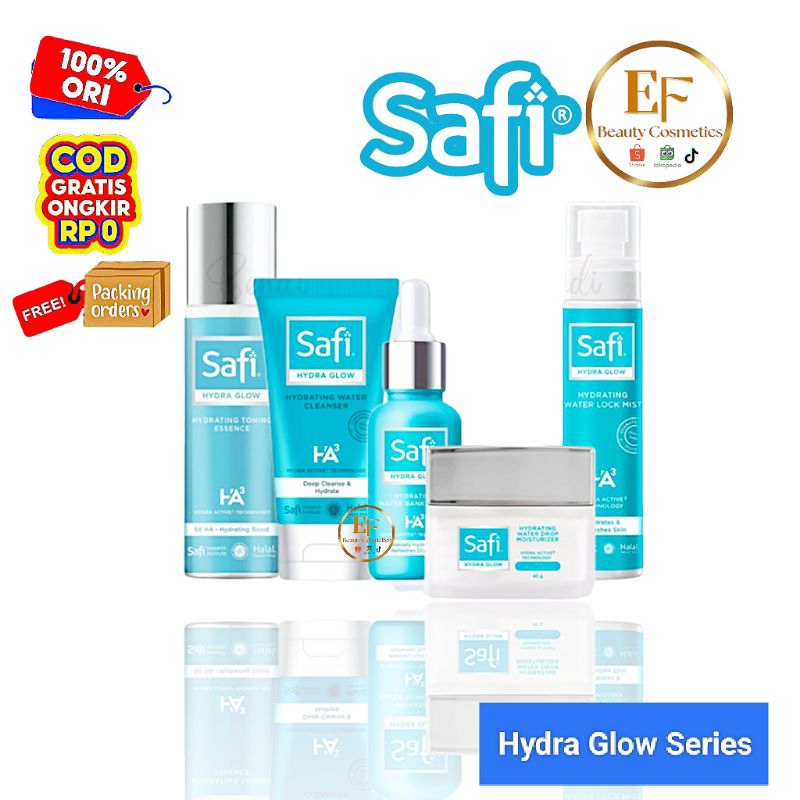 Jual Safi Hydra Glow Gel Cleanser Toning Essence Water Bank Serum