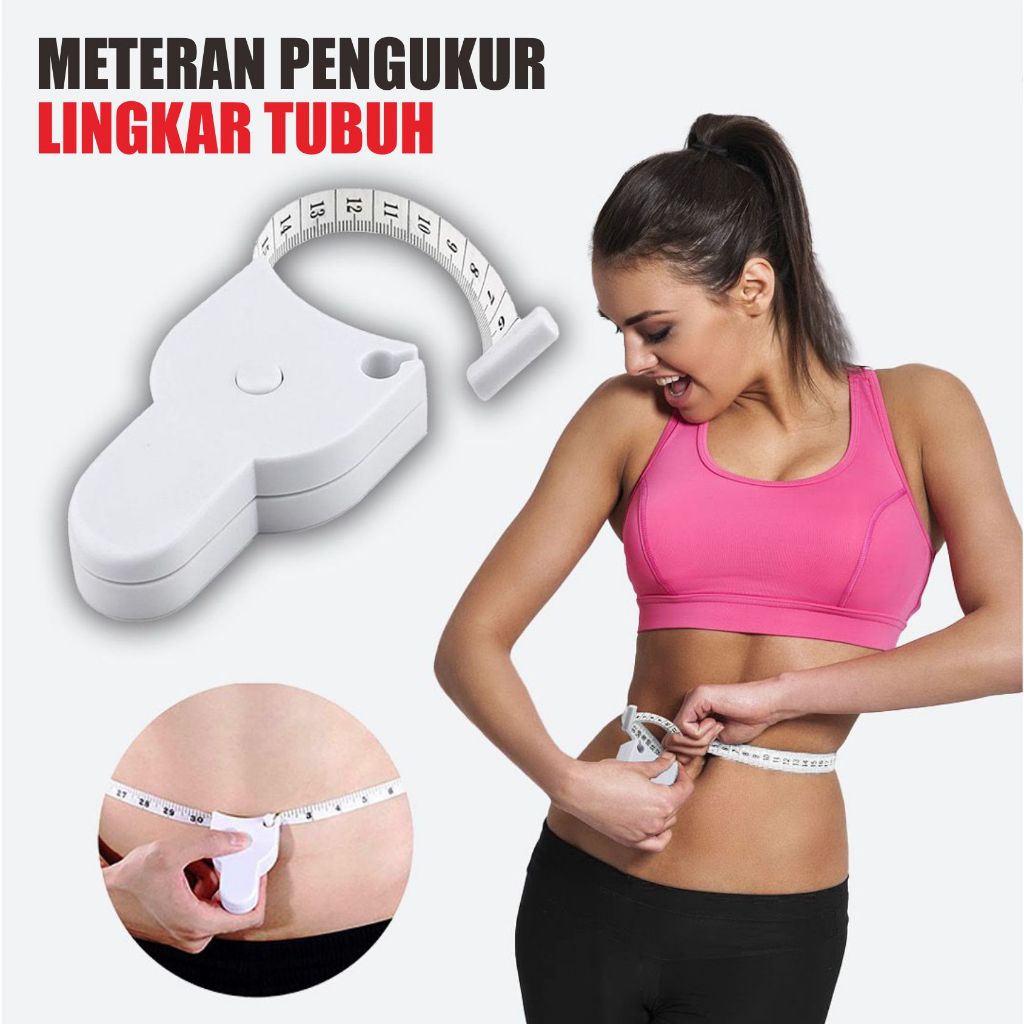 Jual Meteran Badan Gulung Putar Otomatis Alat Ukur Lingkar Otot Badan