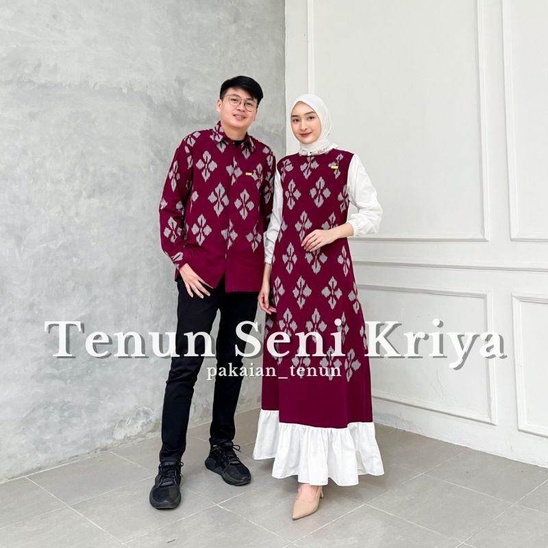 Jual Ready Stok Set Baju Couple Tenun Kondangan Baju Couple Raya