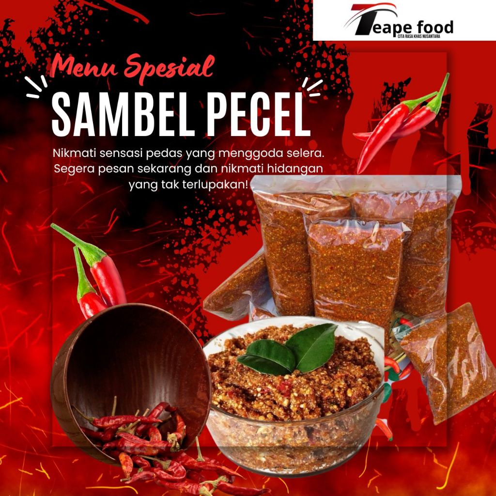 Jual Sambel Pecel Kacang Tanah Tanpa Bahan Pengawet Berat 400 Grm Teape