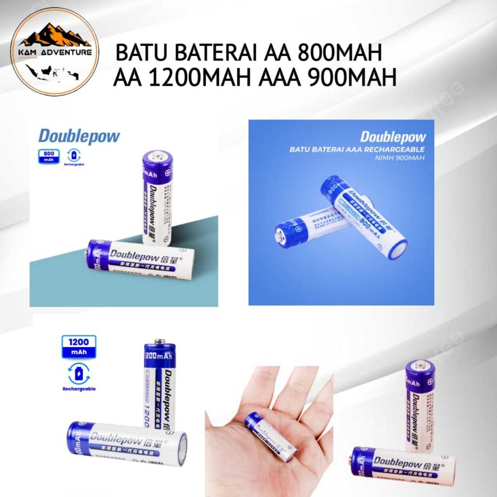 Jual Doublepow Baterai Alkaline Aa Rechargeable Mah Pcs Batu