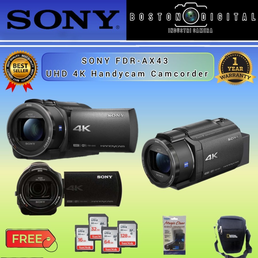 Jual HANDYCAM FDR SONY AX43 4K CAMCORDER HANDYCAM SONY FDR AX43