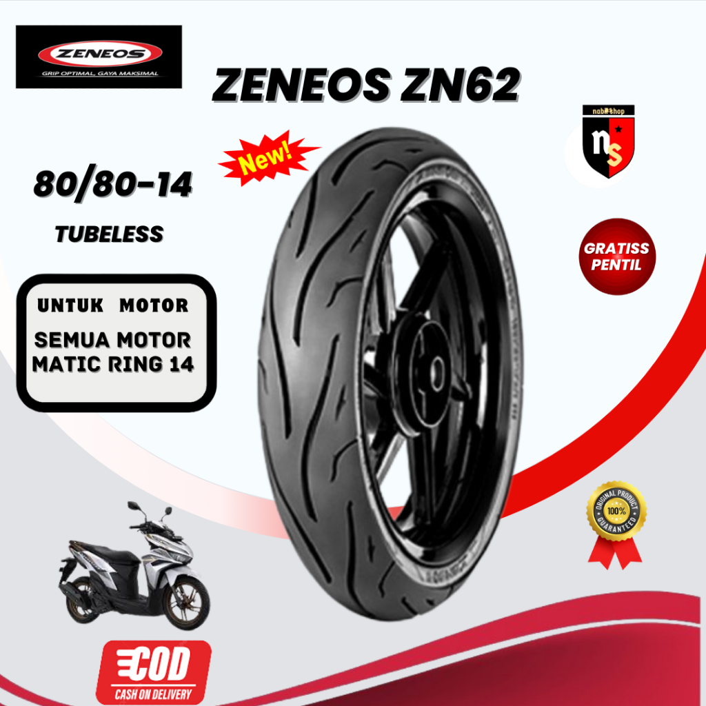 Jual Ban Zeneos Zn Ring Tubeless Free Pentil Shopee Indonesia