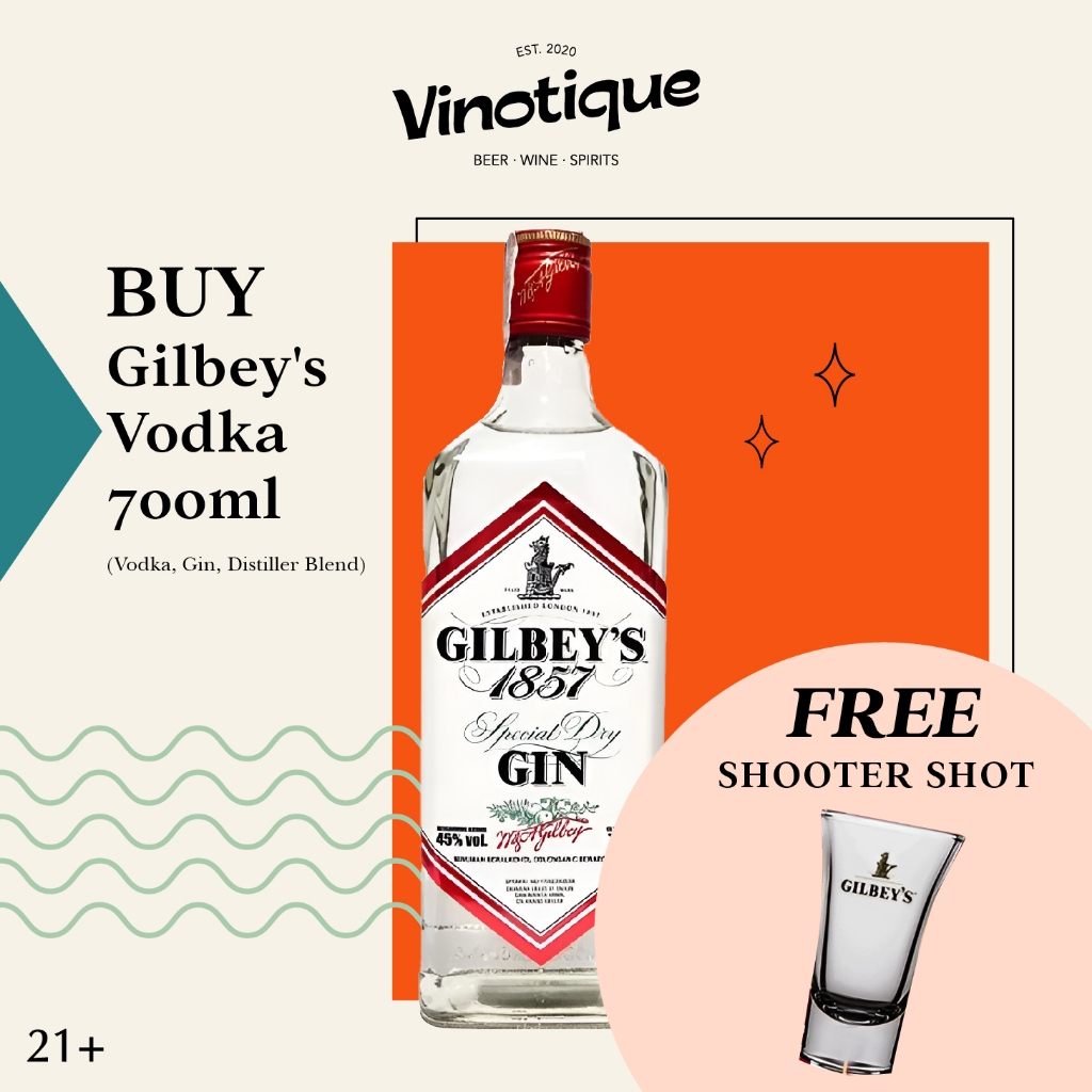 Jual Gilbeys Gin Minuman Alkohol Ml Free Shooter Shot Shopee