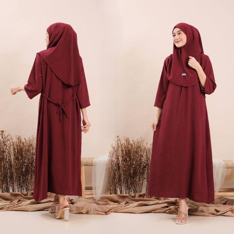 Jual Gamis Abaya Wanita Muslim Syar I Set Hijab Bergo Terbaru Bahan