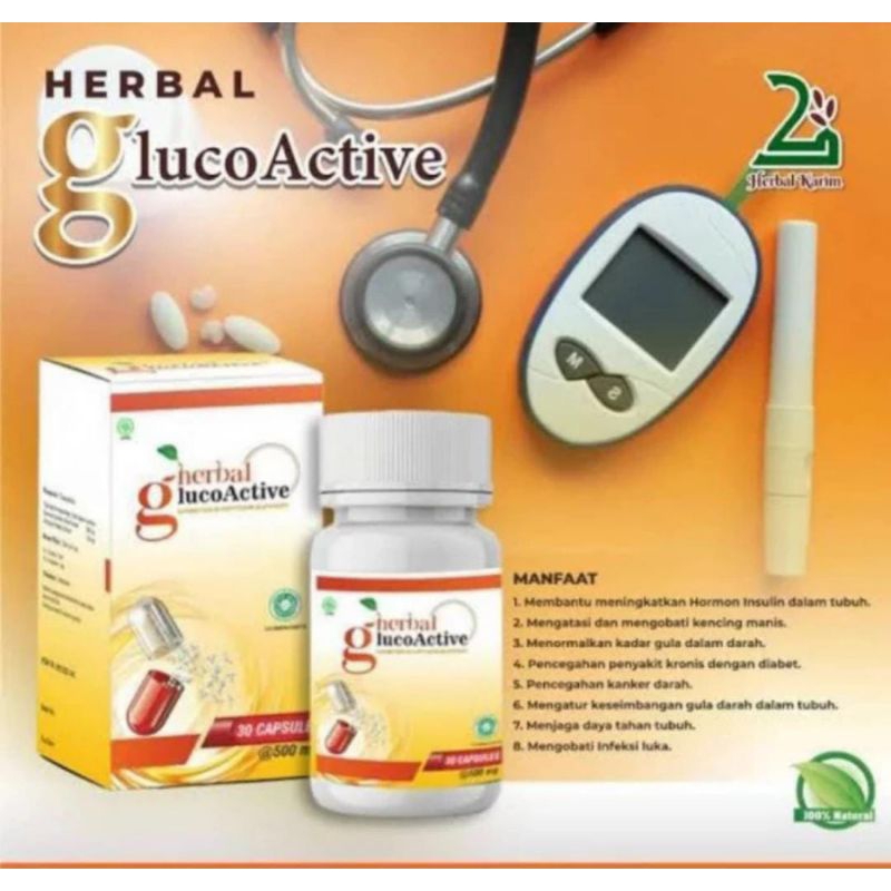 Jual Glucoactive Original Herbal Obat Diabetes Dan Kencing Manis