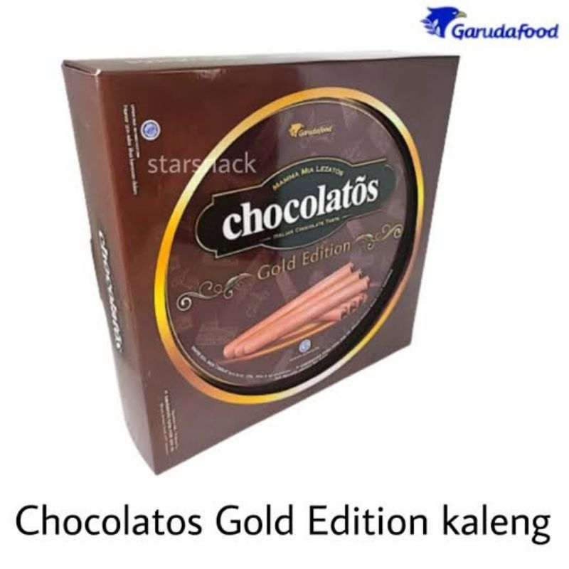 Jual Chocolatos Wafer Rolls Dark Premium Edition Kaleng Kemasan Gr