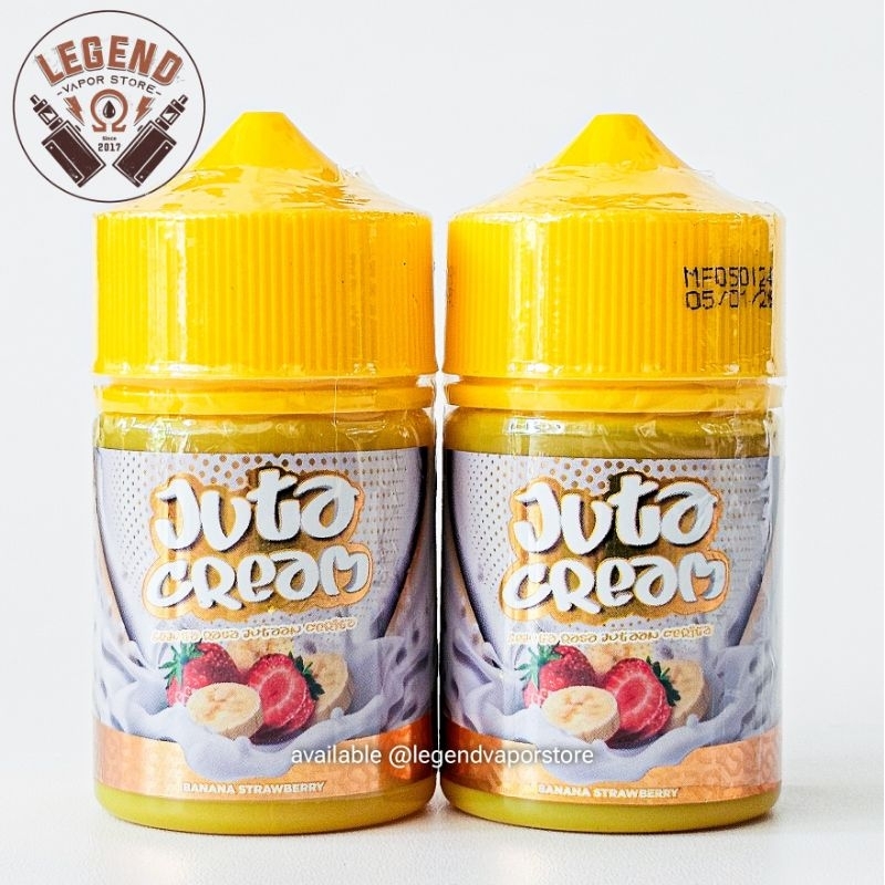 Jual FREEBASE LIQUID JUTA CREAM Banana Strawberry Cream 60ML