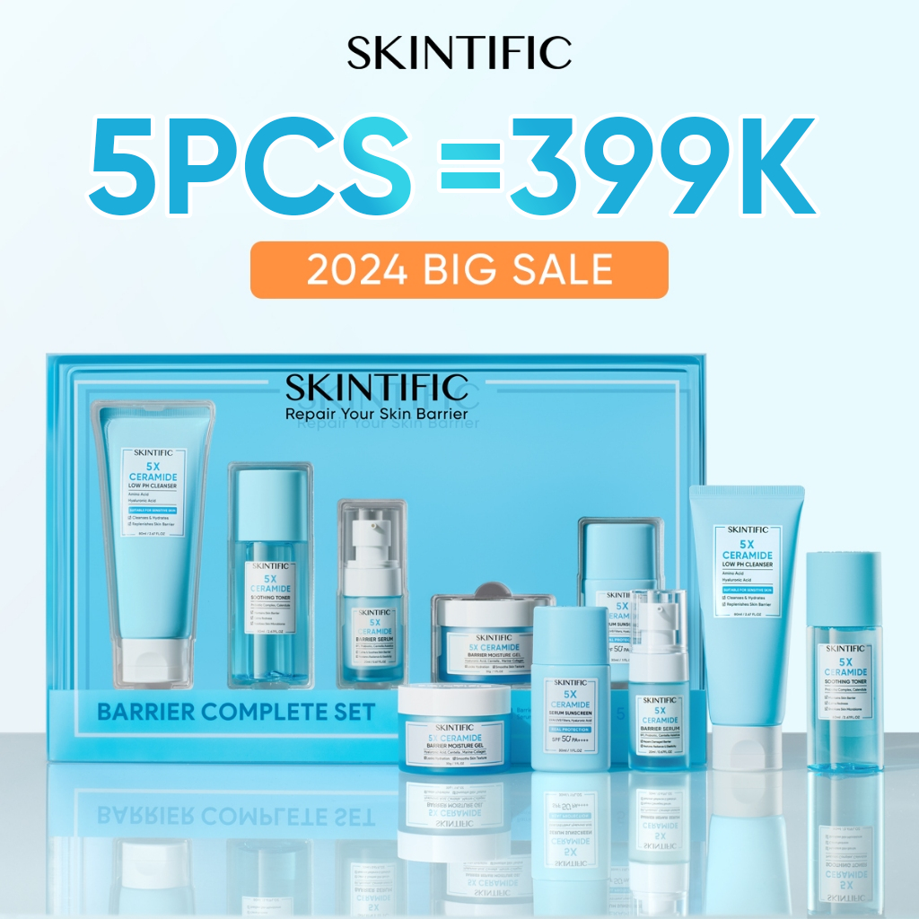 Jual Gift Set SKINTIFIC 5pcs Barrier Complete Set Paket Skincare 5x